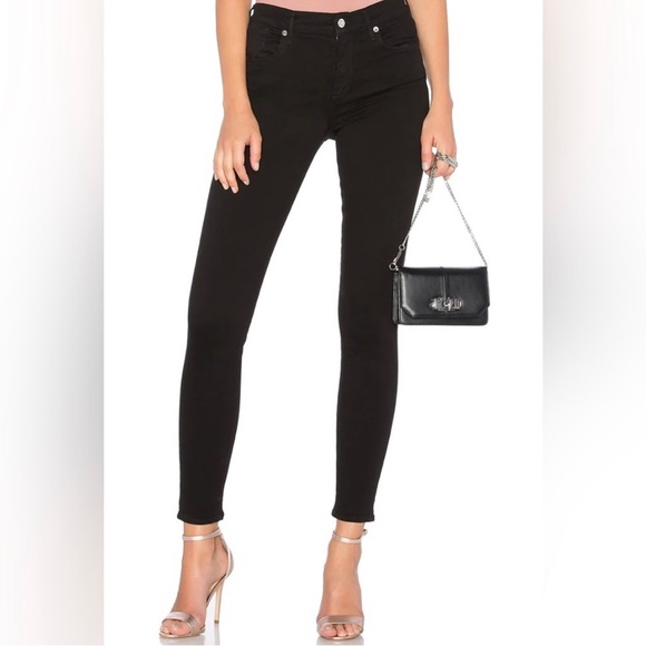 Agolde Sophie high rise skinny jeans in black - Picture 5 of 5